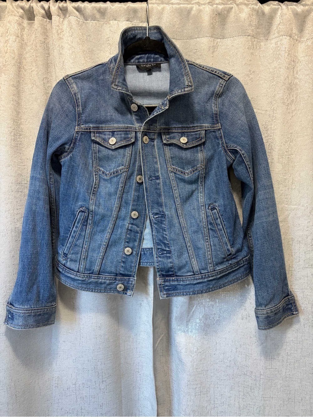 Talbots Blue Denim Trucker Jacket petite XS
